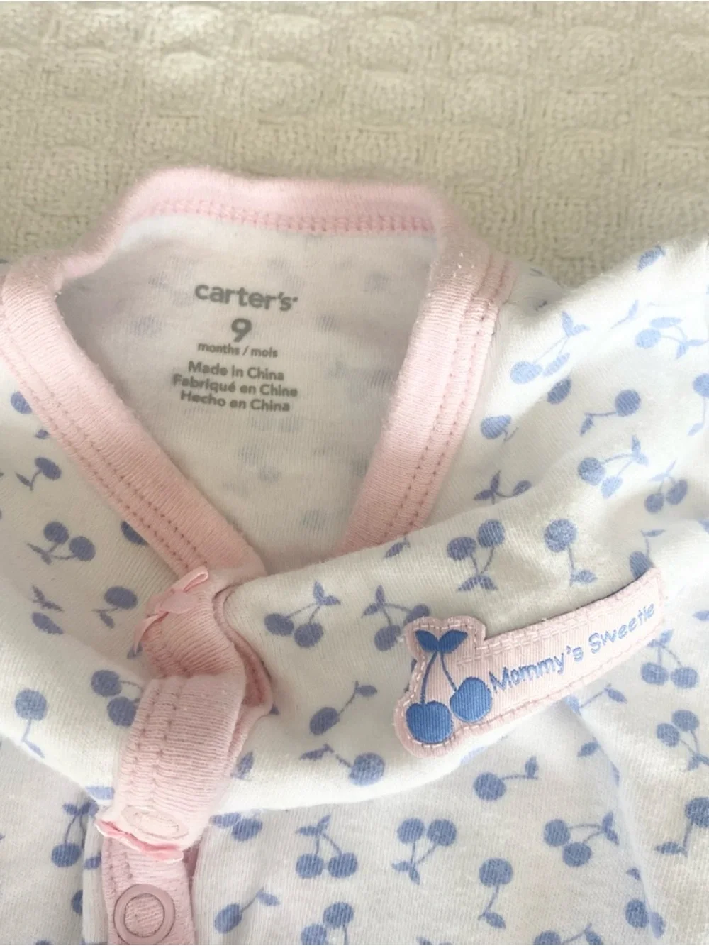 Carters 9M two footies and navy floral leggings